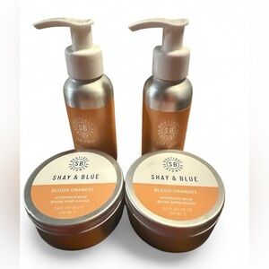 Shay and Blue London Blood Orange Hand and Body Wash Aftershave Lotion Legs Set